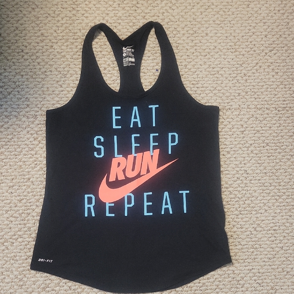 NIKE Eat Sleep Run Repeat Tank Small
